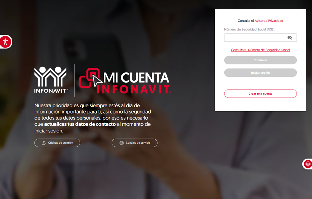 Paso 1 - Portal Mi Cuenta Infonavit