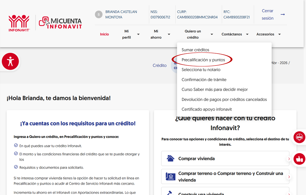 Paso 3 - Precalificación y Puntos
